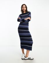 ASOS Maternity NURSING midi dress with Double Layer in Blurred Spot