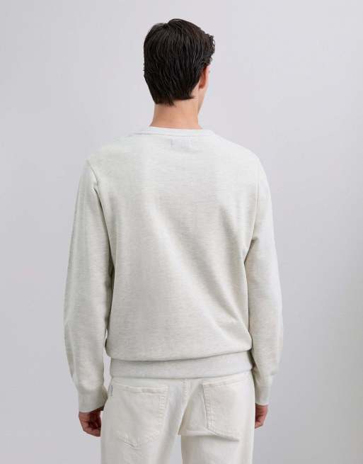 Scalpers - Maglione color beige mélange con grafica "Market", 3 di 5