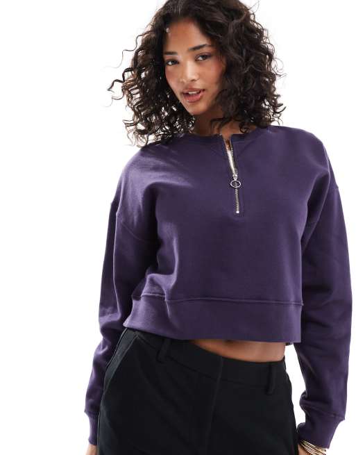 Scalpers - Maglione viola con zip