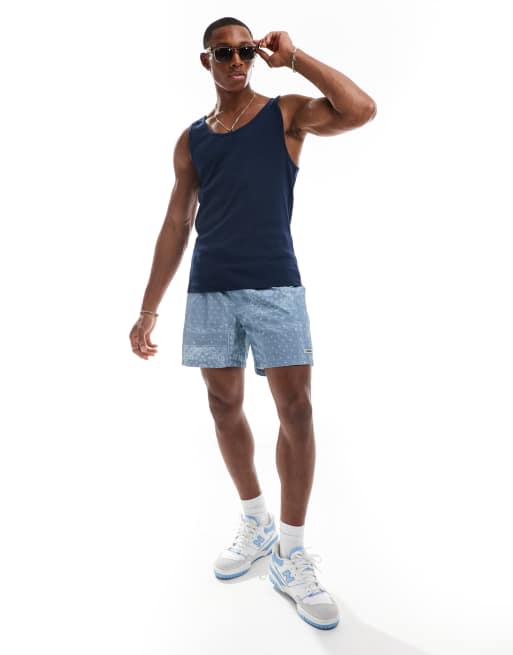 Scalpers - Maillot 1 pièce à imprimé bandana - Bleu clair