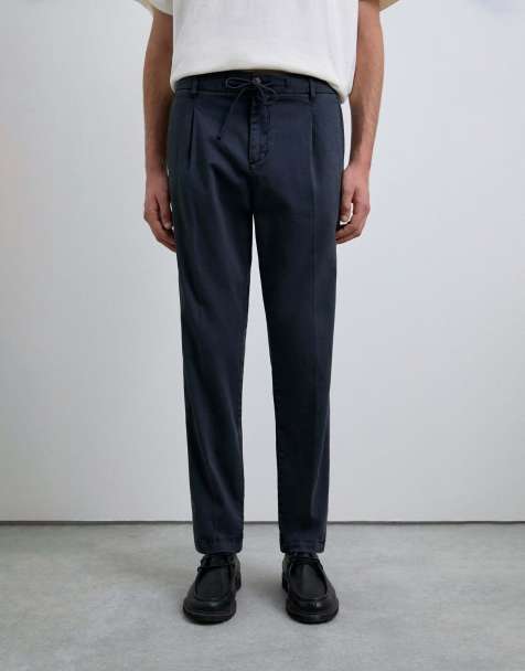 Scalpers – Manu – Hose in dunklem Marineblau mit Markenlogo - view 1