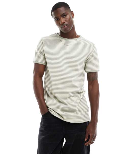 Scalpers marine t-shirt in light khaki - view 1
