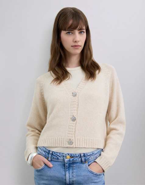 Scalpers – Merh – Strickjacke in Natur - view 1