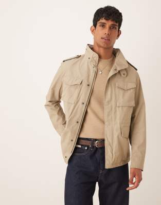 Scalpers Military Jacket In Neutral