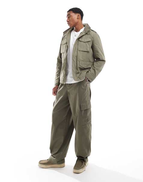 Scalpers Military Jacket In Khaki - view 1