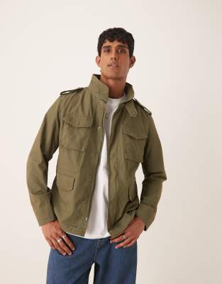 Scalpers Military Jacket In Green