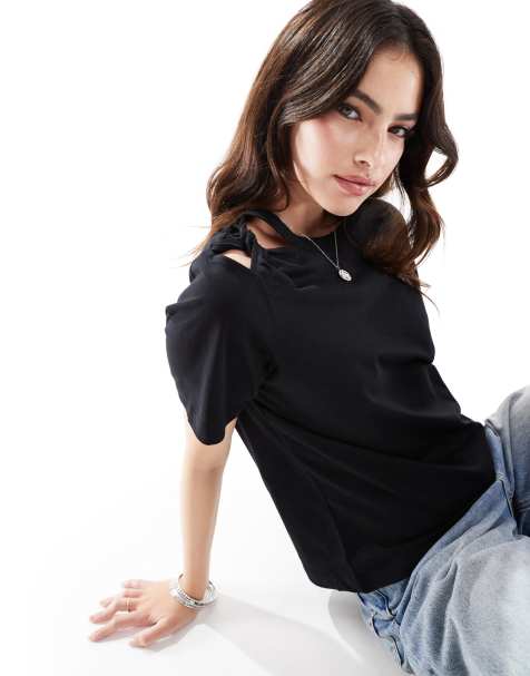 Scalpers Mini Knot Tee In Black - view 1