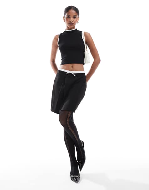 Scalpers Mini Skirt In Black  