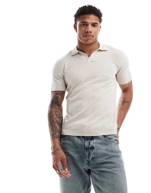 Scalpers – Moller – Polohemd in Creme