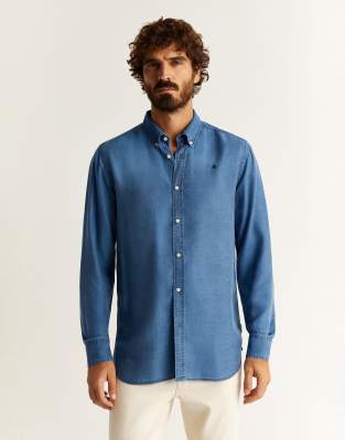 Scalpers new alphashir shirt in dark denim-Blue