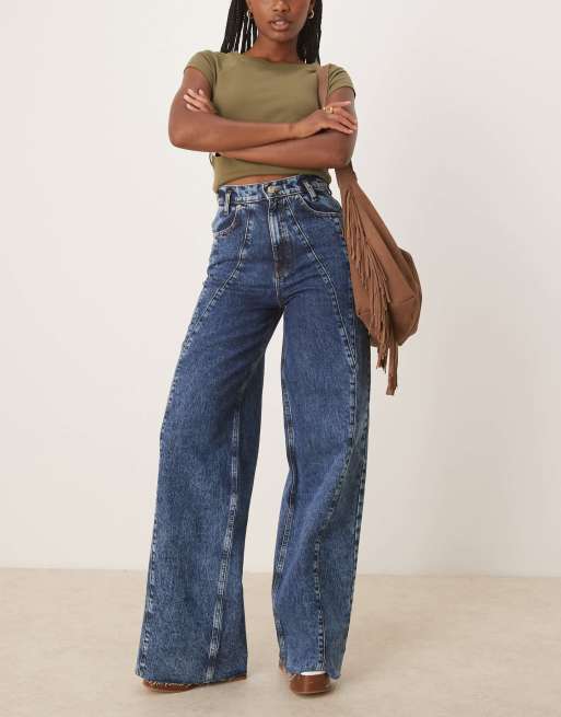 Scalpers - New Curvy - Pantaloni in denim blu indaco scuro