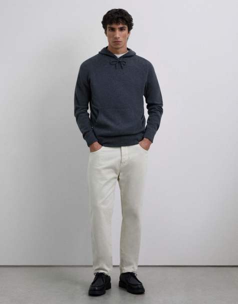 Scalpers - New - Felpa con cappuccio grigio scuro in tricot - view 1