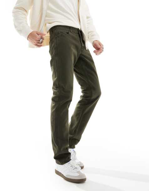 Scalpers new five pocket pants in dark olive - view 1
