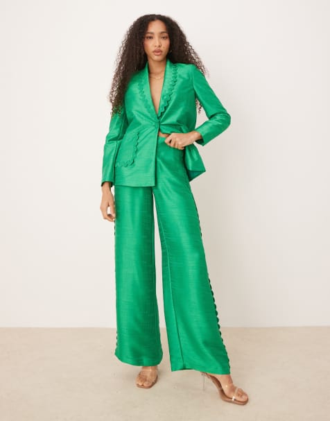Scalpers - New - Geschulpte broek in groen - view 1
