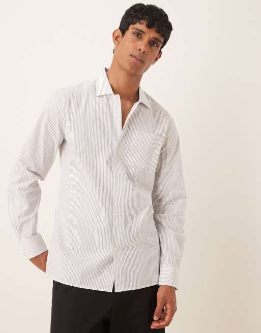 Scalpers New Jon button-down shirt in blue stripes