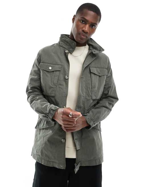 Khaki army jacket mens best sale