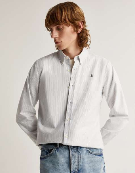 Scalpers new oxford shirt in light grey - view 1