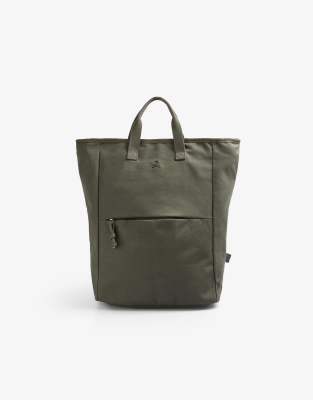 new retro backpack in khaki green