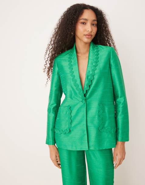 Scalpers New scallop blazer in green - view 1