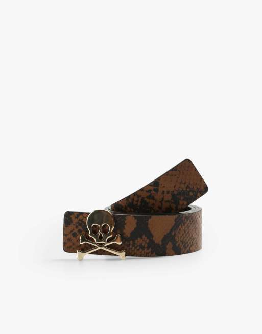 Scalpers - Ninon - Ceinture réversible - Noir et marron