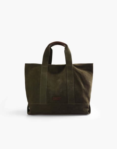 Scalpers Norman Suede Bag In Khaki - view 1
