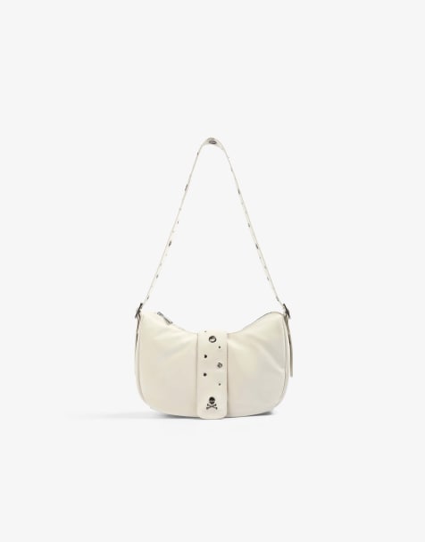 Scalpers – NY – Midi-Beuteltasche in Ecru mit Ösendetails - view 1