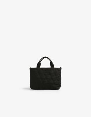 NY quilted day bag in black