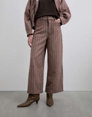 Scalpers - Oussy - Hose mit burgunderrotem Karomuster