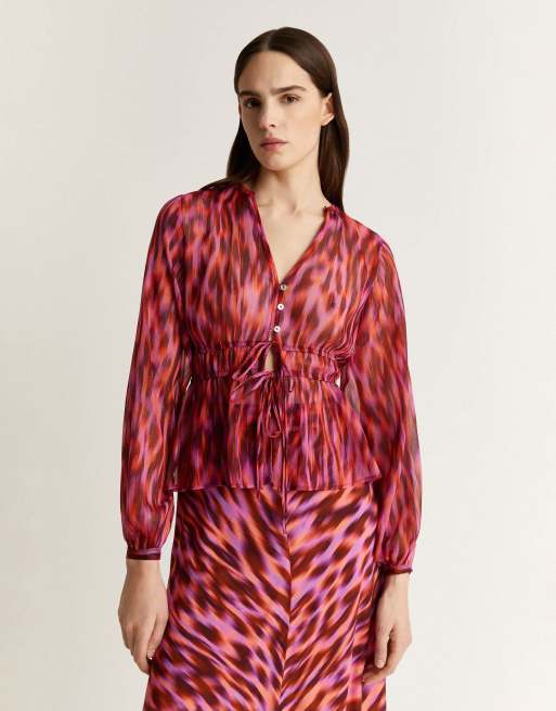 Scalpers - Overhemd met dierenprint in roze