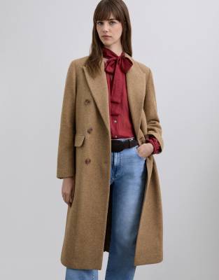 Scalpers - Pads - Langer Mantel in Camel-Neutral