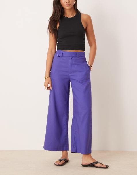 Scalpers - Pantalon en lin - Violet - view 1