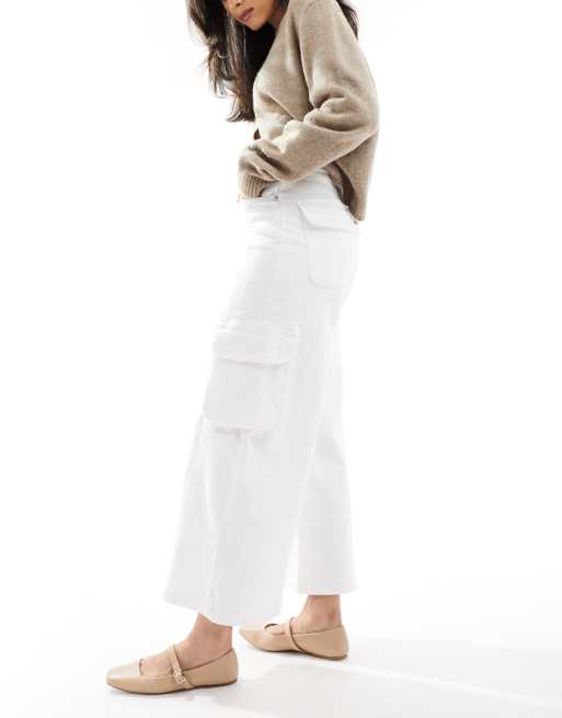 Jeans culotte bianchi outlet