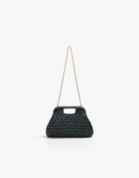 Scalpers - Par - Open gehaakte tas in marineblauw - view 1