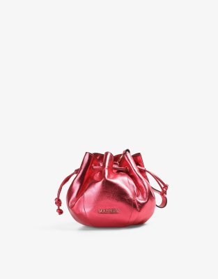 Scalpers - Party-Tasche aus Leder in Metallic-Rot