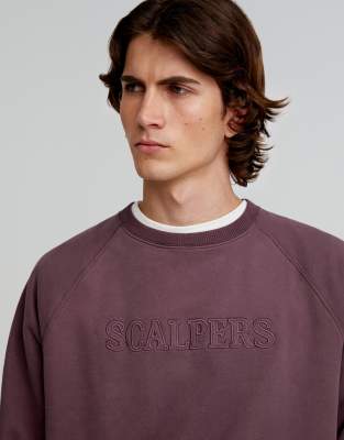 Scalpers Patch Sweater In Brown