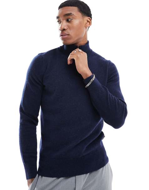 Scalpers – Peak – Sweatshirt in Marineblau im trikot-Look - view 1