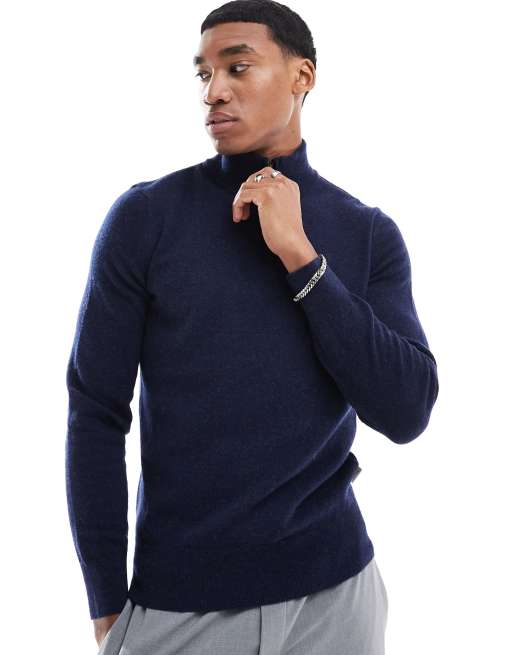 Scalpers Peak tricot jumper in navy  