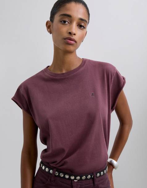 Scalpers – Plain Skull – T-Shirt in Burgunderrot - view 1