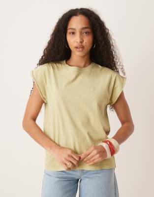 Scalpers Plain Skull Tee In Green