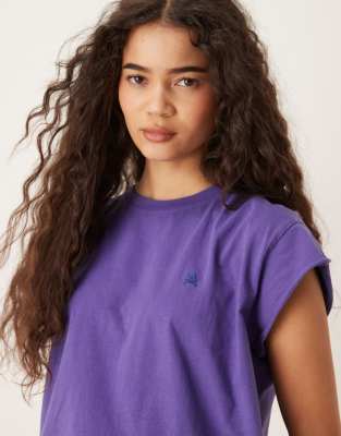 Scalpers Plain Skull Tee In Purple
