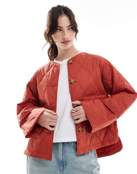 Scalpers pleat light jacket in dark orange - view 1