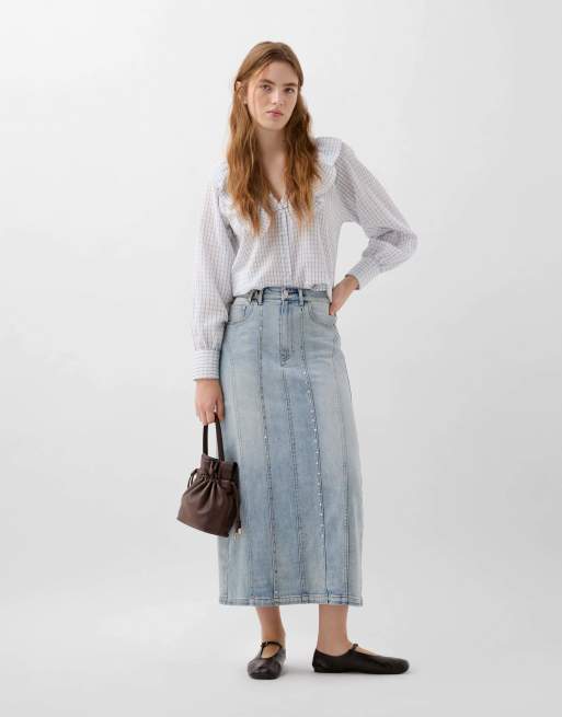 Scalpers - Pocket Joy - Jupe en jean - Indigo clair