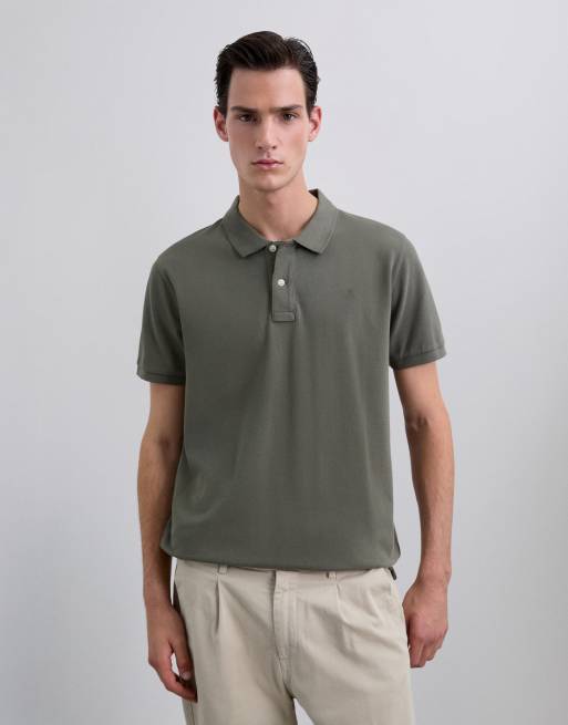 Scalpers - Polo basic color kaki scuro