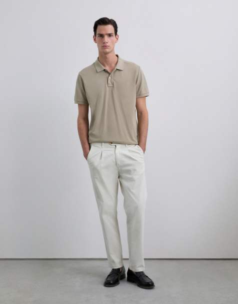 Scalpers - Polo basic con teschio color tortora - view 1