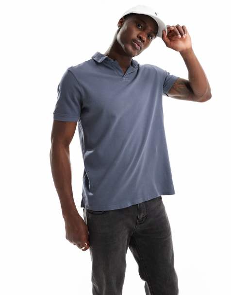 Scalpers - Polo sottile blu navy - view 1