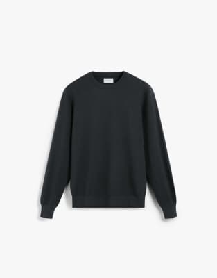 Scalpers - Pull classique en tricot à col rond - Gris foncé