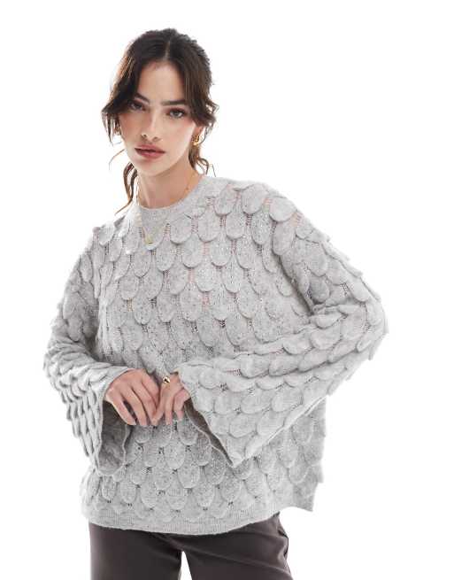 Scalpers - Pull style écailles à cristaux - Gris