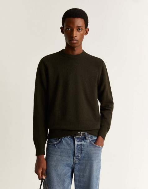 Scalpers – Pullover in dunklem Khaki - view 1