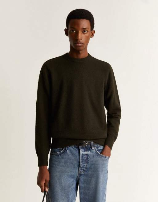 Scalpers – Pullover in dunklem Khaki
