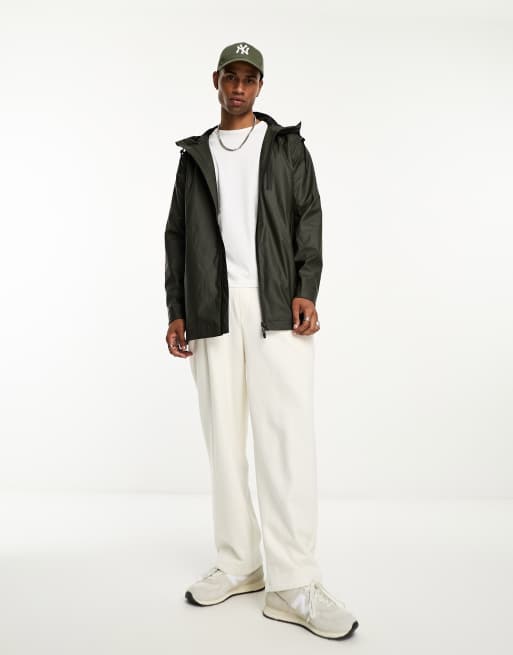 Scalpers – Regenjacke in Khaki mit Kapuze
